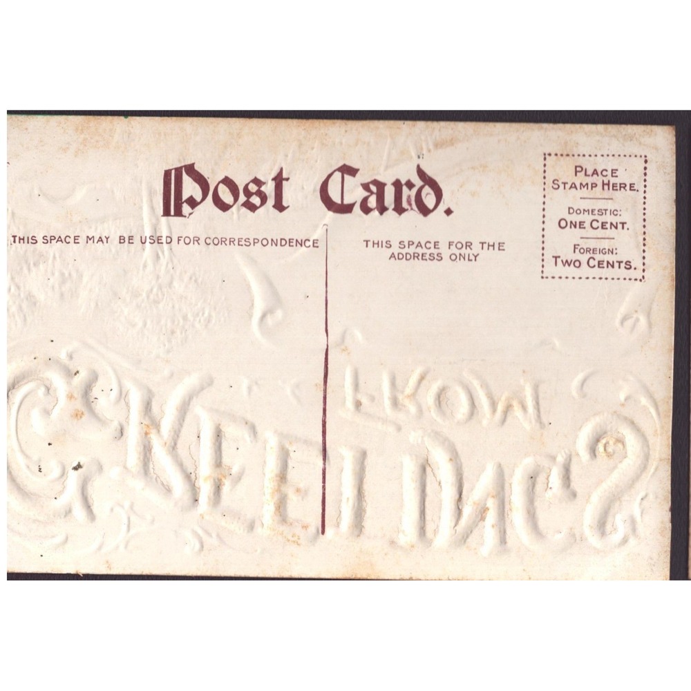 Vintage Greetings from Cortland NY Embossed Postcard Glitter Jeweled New York - Picture 2 of 2